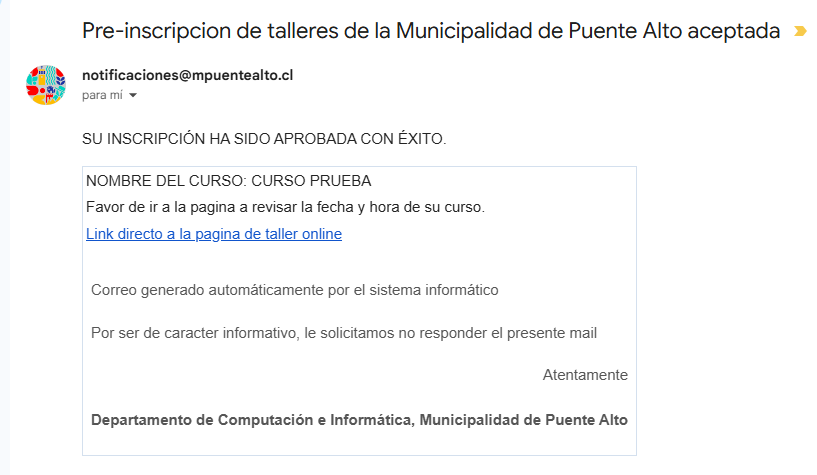 Correo de Aceptación